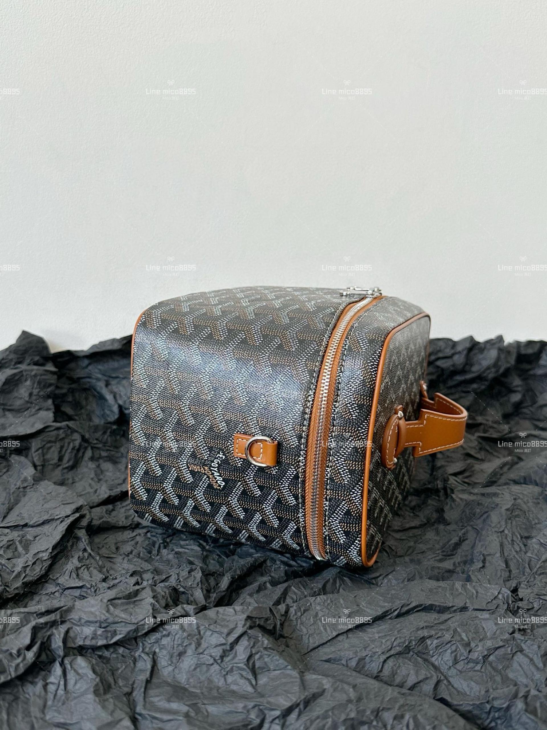 Goyard 化妝盒子包/化妝包(配肩帶) 黑棕色 20cm