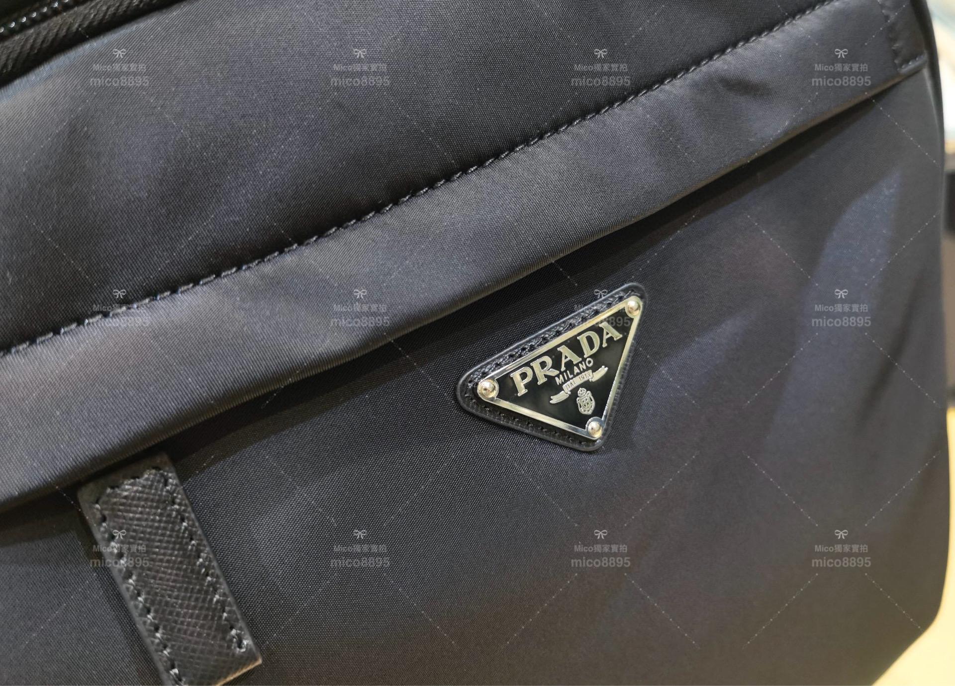 Prada 新款 黑色 尼龍雙肩背包/旅行包 輕巧方便 31cm