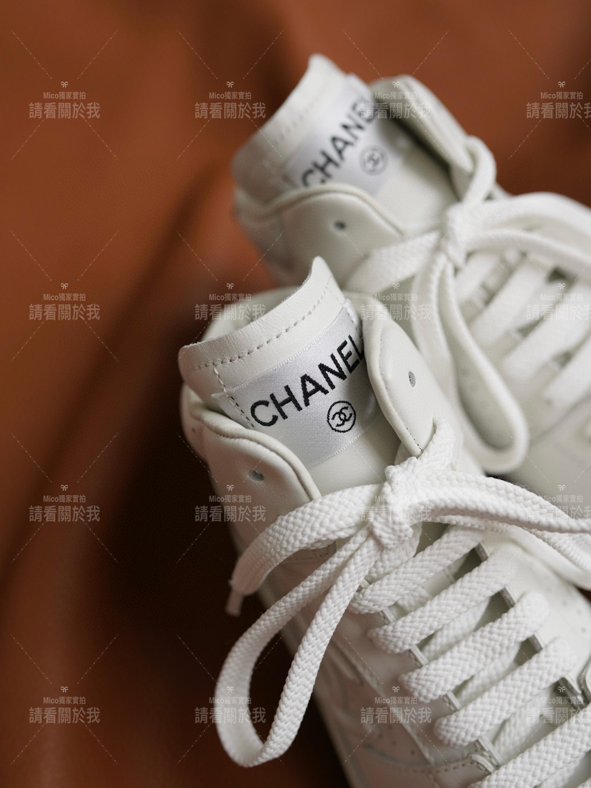 Chanel 經典百搭 高筒全白款小白鞋 休閒鞋 35-40