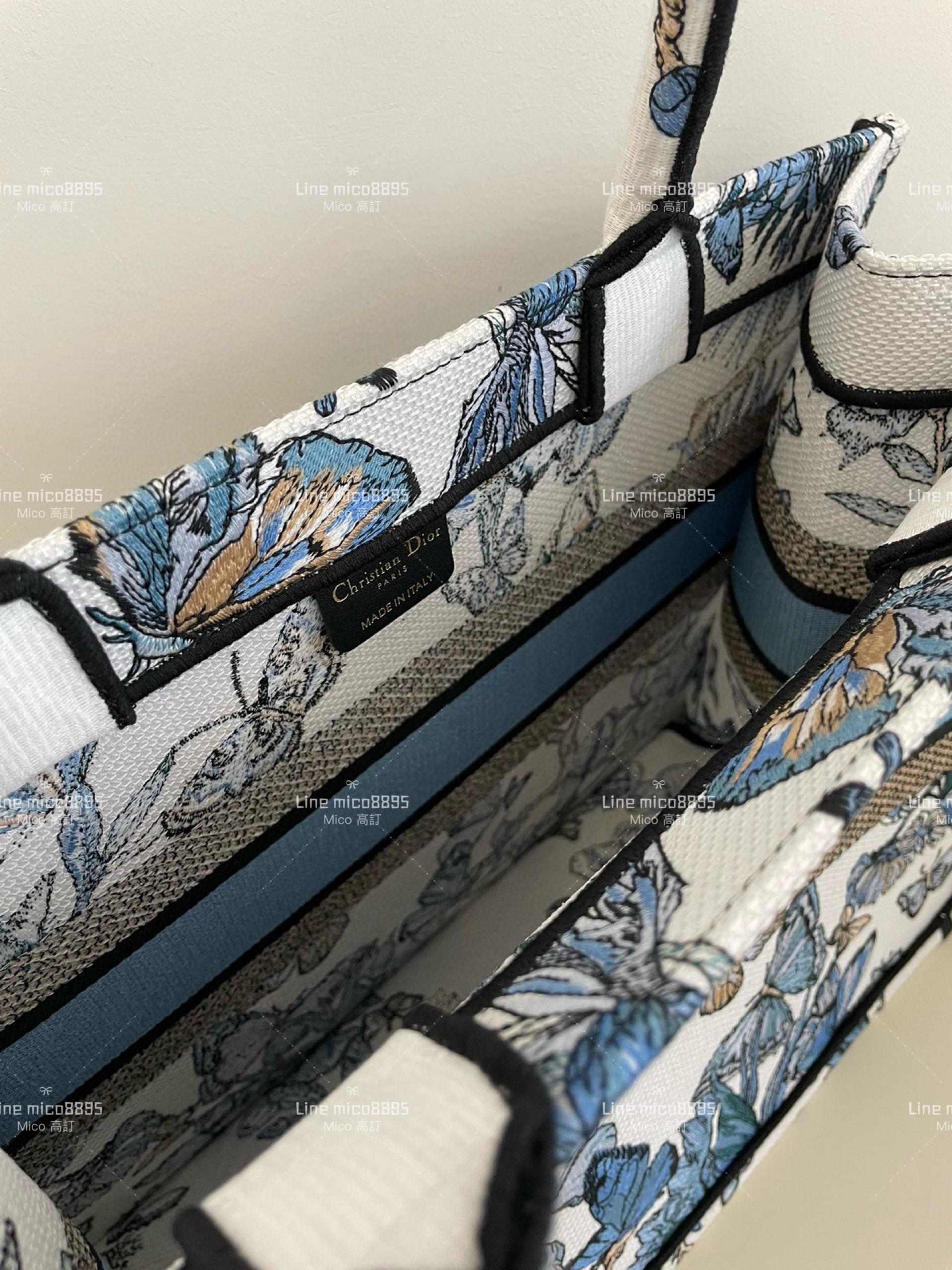 Dior 中號 蝴蝶刺繡Tote手提包 最新秋冬系列 36cm