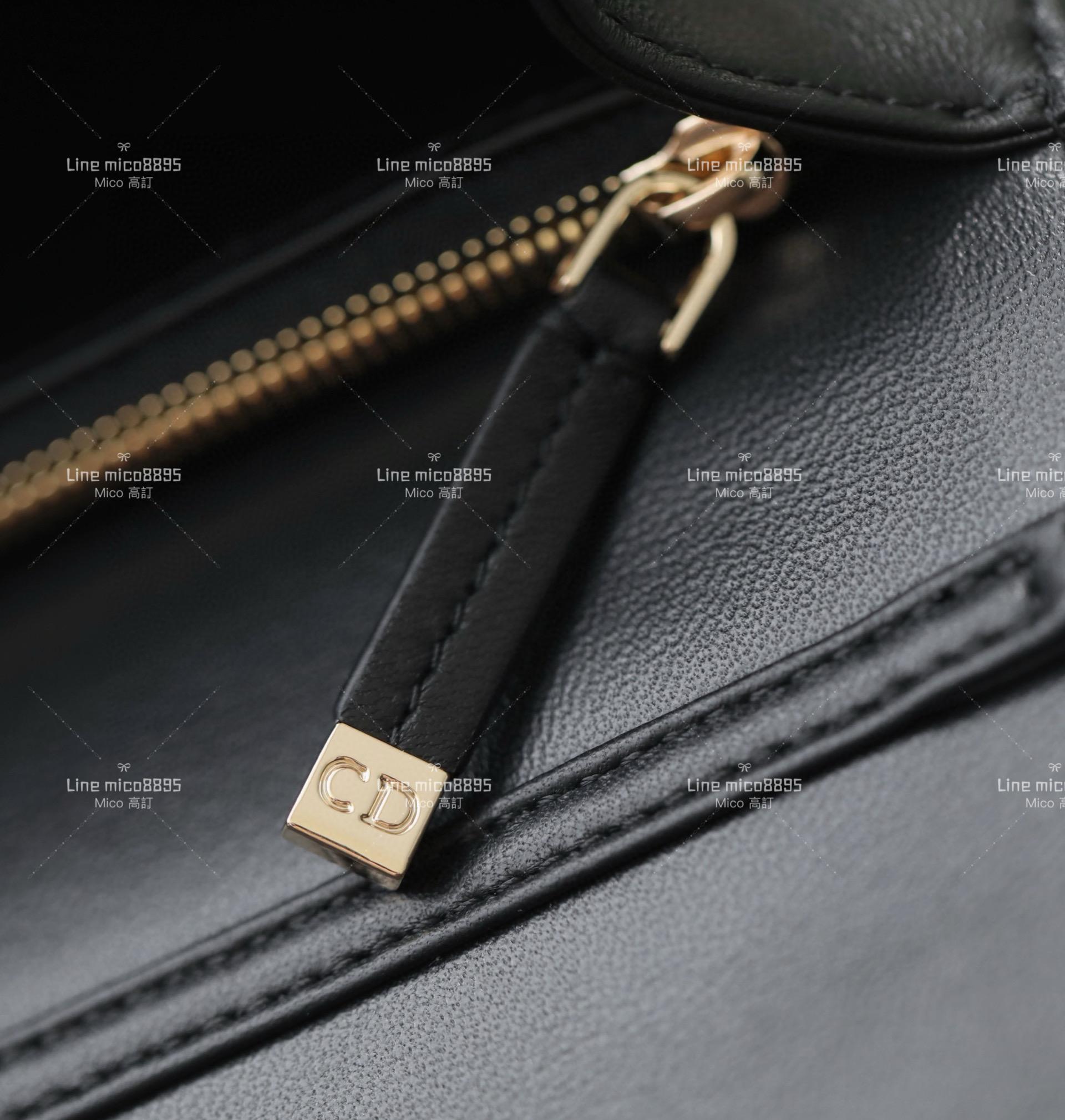 Miss Dior早春系列 黑色小羊皮手提包 斜跨包 24cm