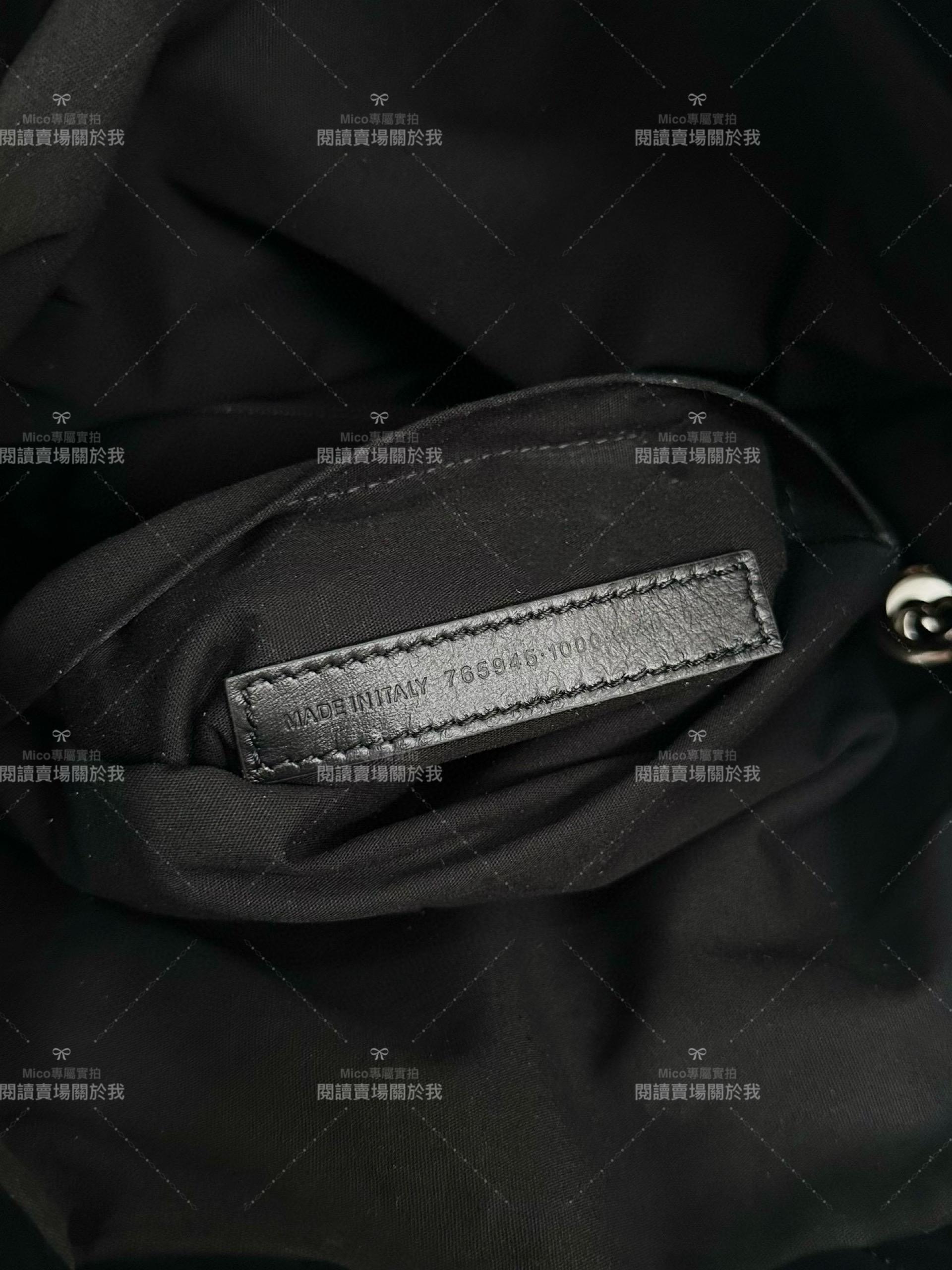 Balenciaga 巴黎世家 monaco蓬蓬包/枕頭包 黑銀中號 32.5cm