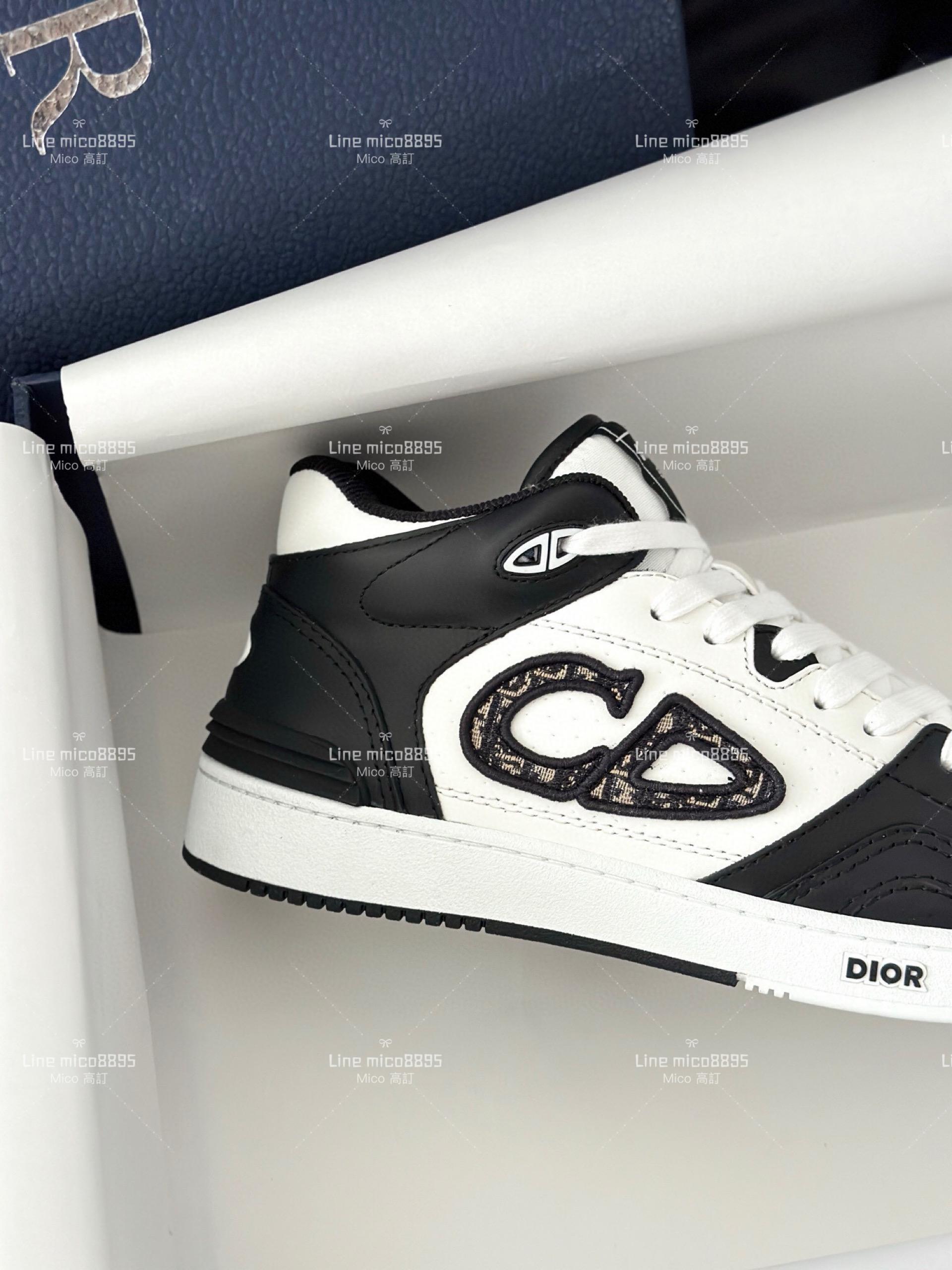 Dior B57系列 黑色CD老花 情侶款休閒鞋 男鞋/女鞋 女碼35-40 男碼39-45