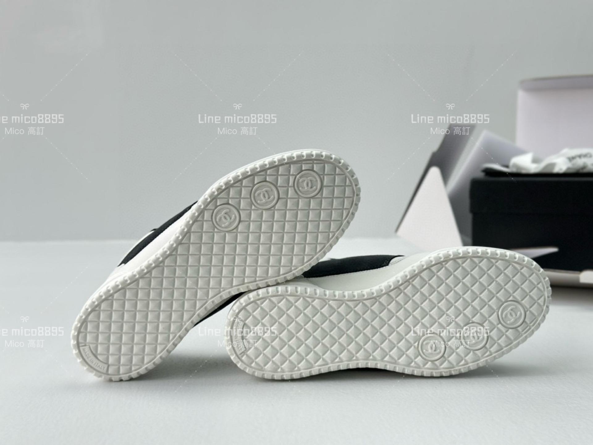 CHANEL丨24C早春新款 深灰色 小香拼色運動鞋 撞色搭配活力滿滿簡約好看的單品 35-40