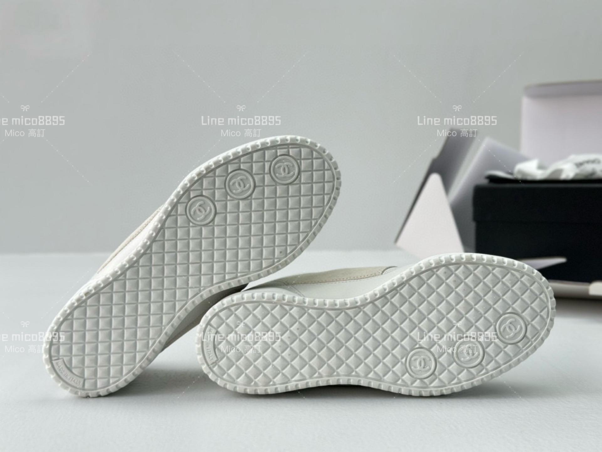 CHANEL丨24C早春新款 白色 小香拼色運動鞋 撞色搭配活力滿滿簡約好看的單品 35-40