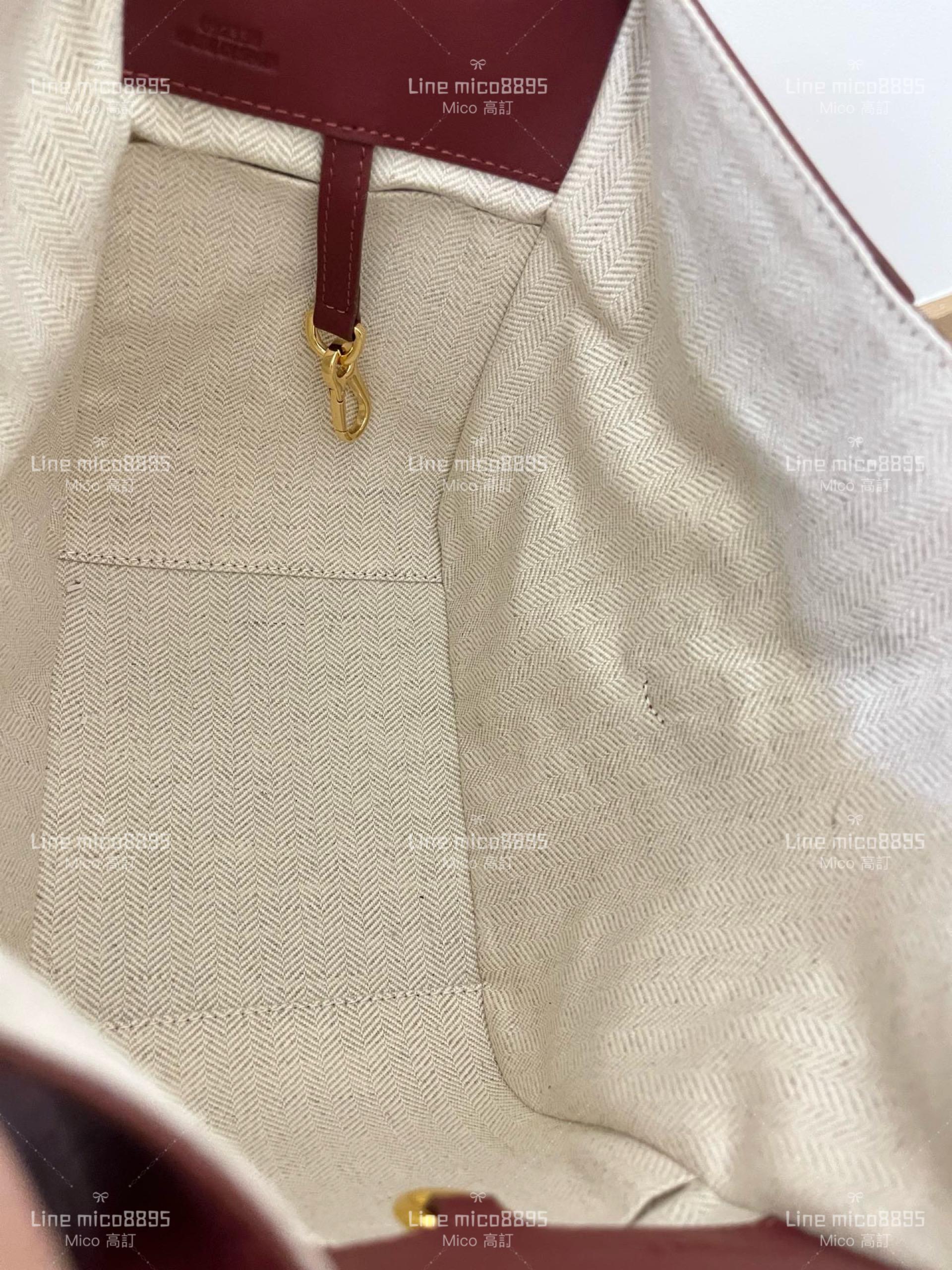 Loewe Hammock bag 吊床包 ｜酒紅平紋 真皮/牛皮 新尺寸 20cm 手提斜跨包/水桶包