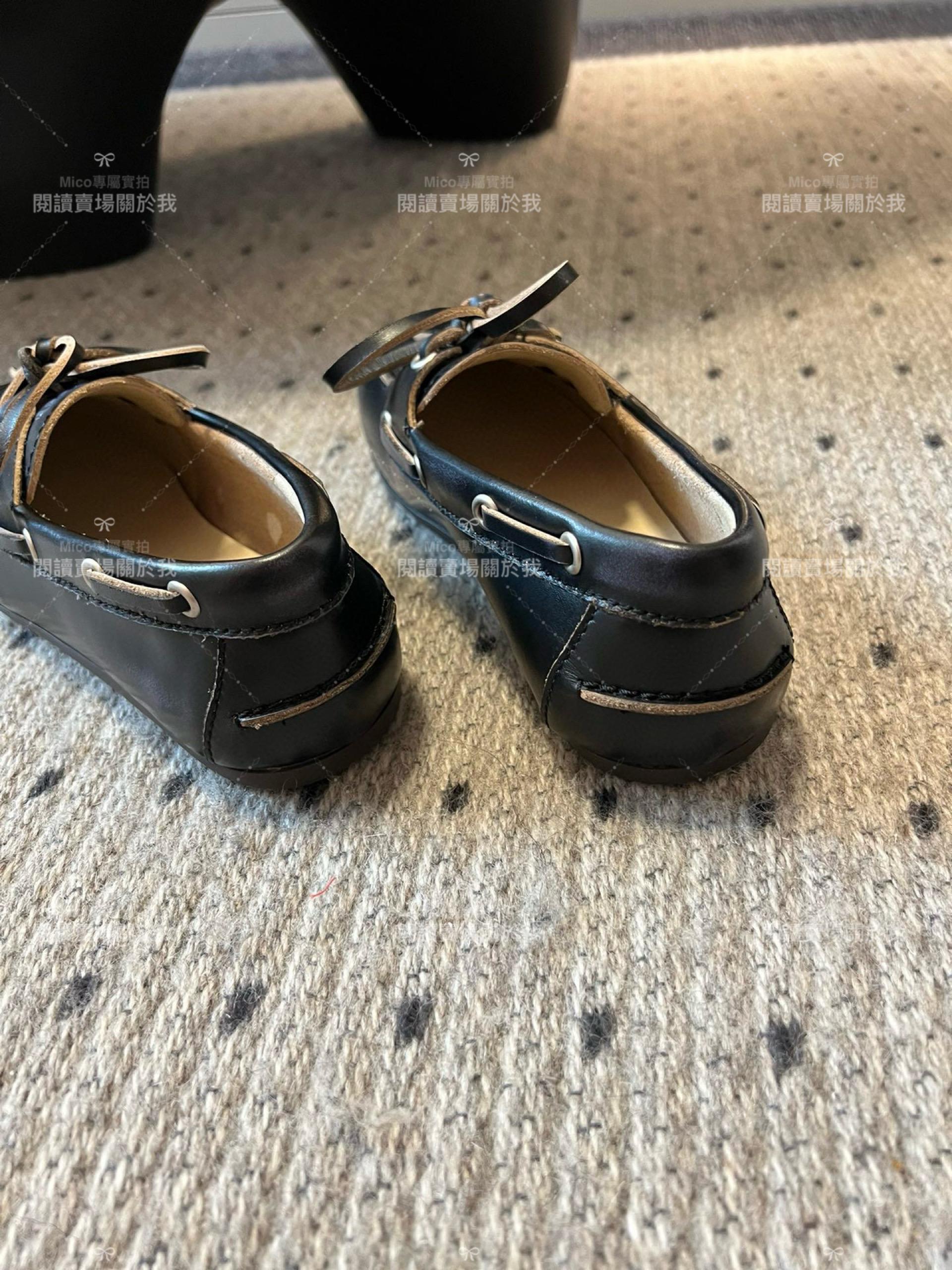 Miumiu 英倫風 學院風 黑牛皮 軟底繫帶樂福鞋 穆勒鞋 35-40