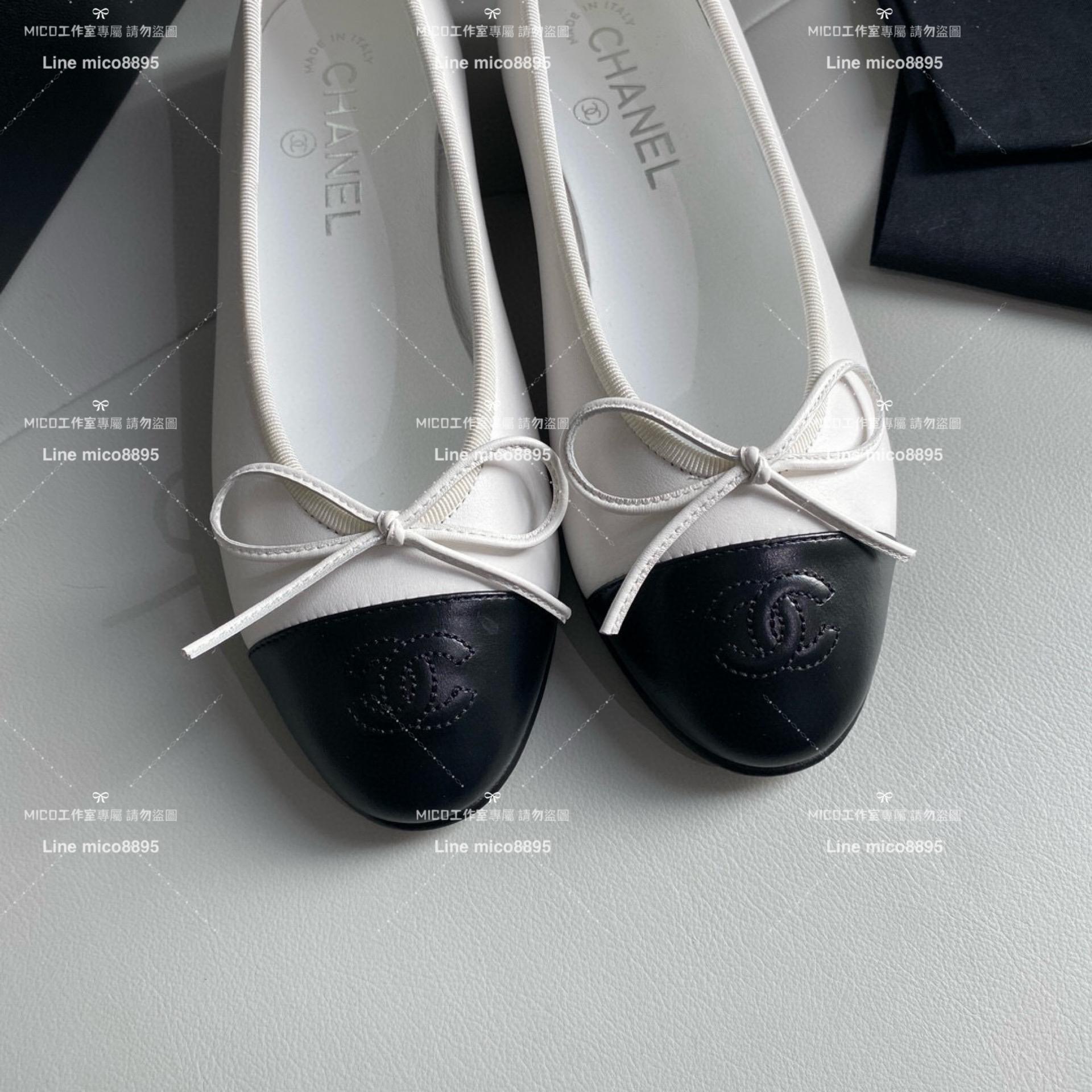 CHANEL 小香 經典款芭蕾舞鞋 白色羊皮 平底鞋/女鞋 Size：35-39（34.40.41.42定做不退换）