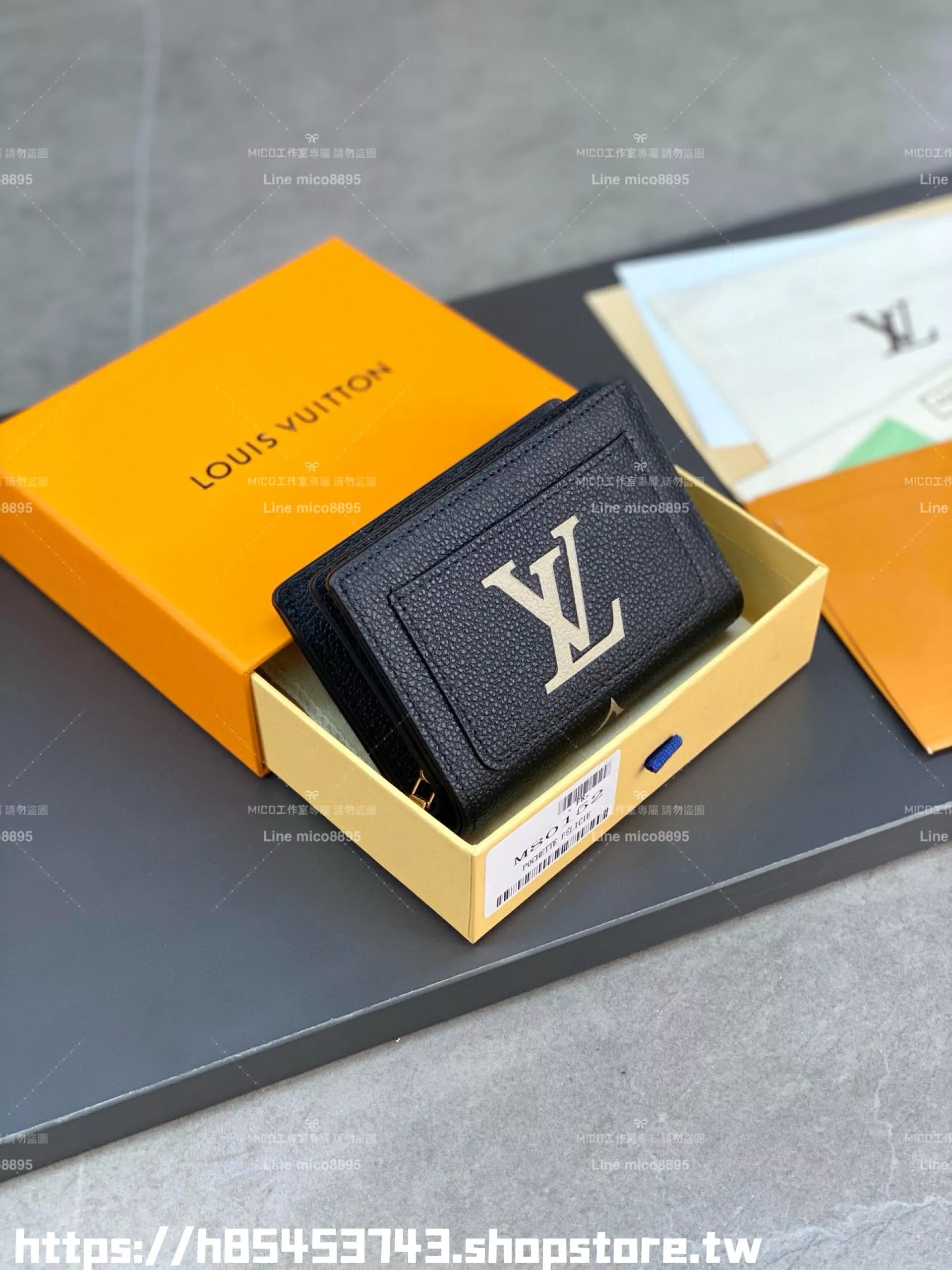 LV 路易威登｜M82370 黑色絲印 Cléa錢夾/短夾 兩折錢包
