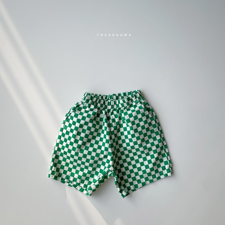 The goguma棋盤紋短褲