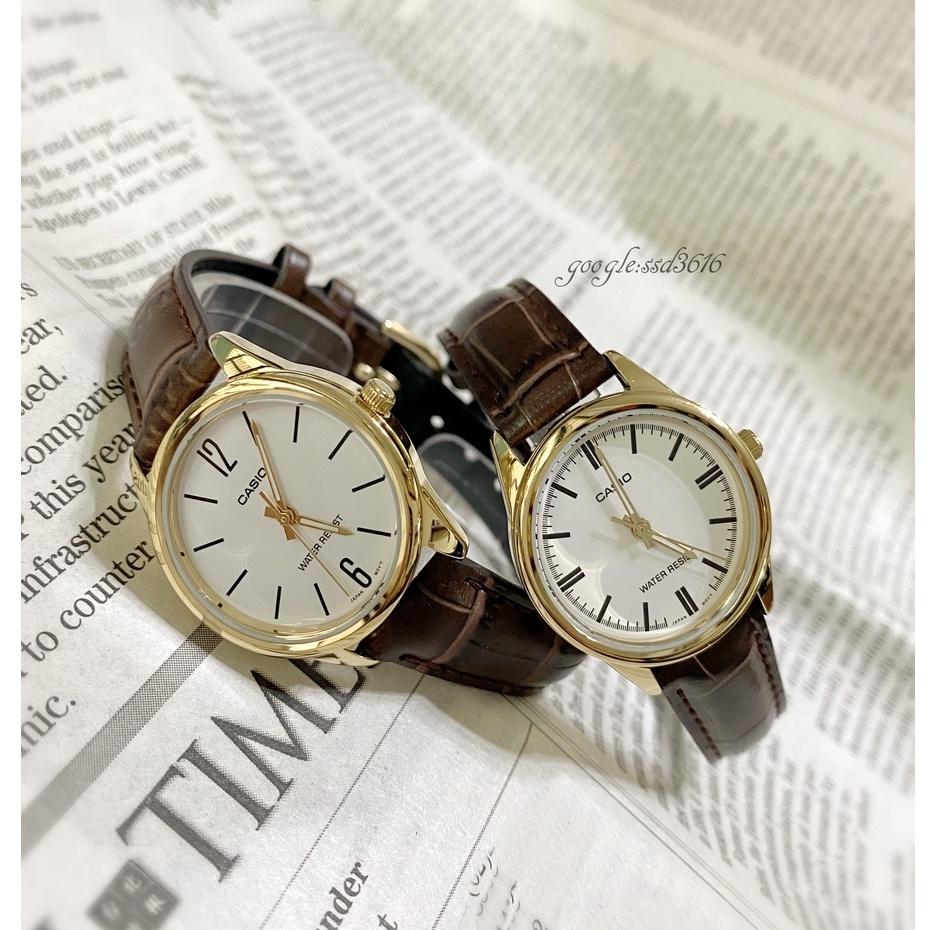 經緯度鐘錶CASIO手錶 皮革錶帶 簡潔大方指針錶 紳士魅力 內斂氣質  時尚必備 公司貨保固 MTP-V005GL