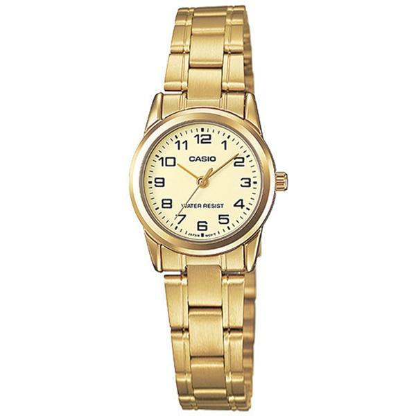 CASIO復石英錶金錶 仕女氣質指針腕錶 時尚必備 大小錶徑情侶對錶 現貨公司貨LTP-V001G