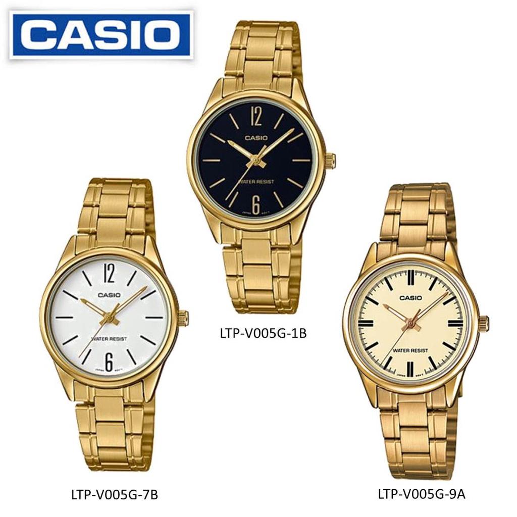 CASIO復古金錶 高貴氣質金錶 簡約時尚貴氣加分 金色不鏽鋼錶帶 保證公司貨品質有保障LTP-V005G