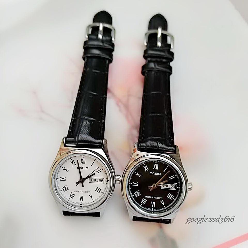 CASIO復古羅馬數字石英錶  皮質錶帶 大小鏡面 日期星期顯示 質感商務錶 正品公司貨 現貨 LTP-V006L
