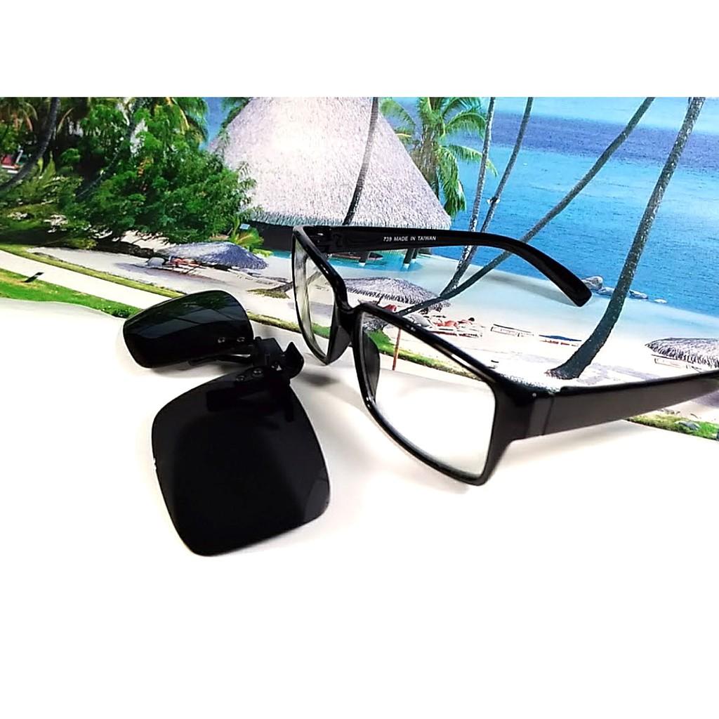 偏光太陽眼鏡夾片中型方款 38MM 台灣製 掛式太陽眼鏡 時尚 偏光夾片/ 夾式太陽眼鏡 夏日開車休閒運動 經緯度鐘錶