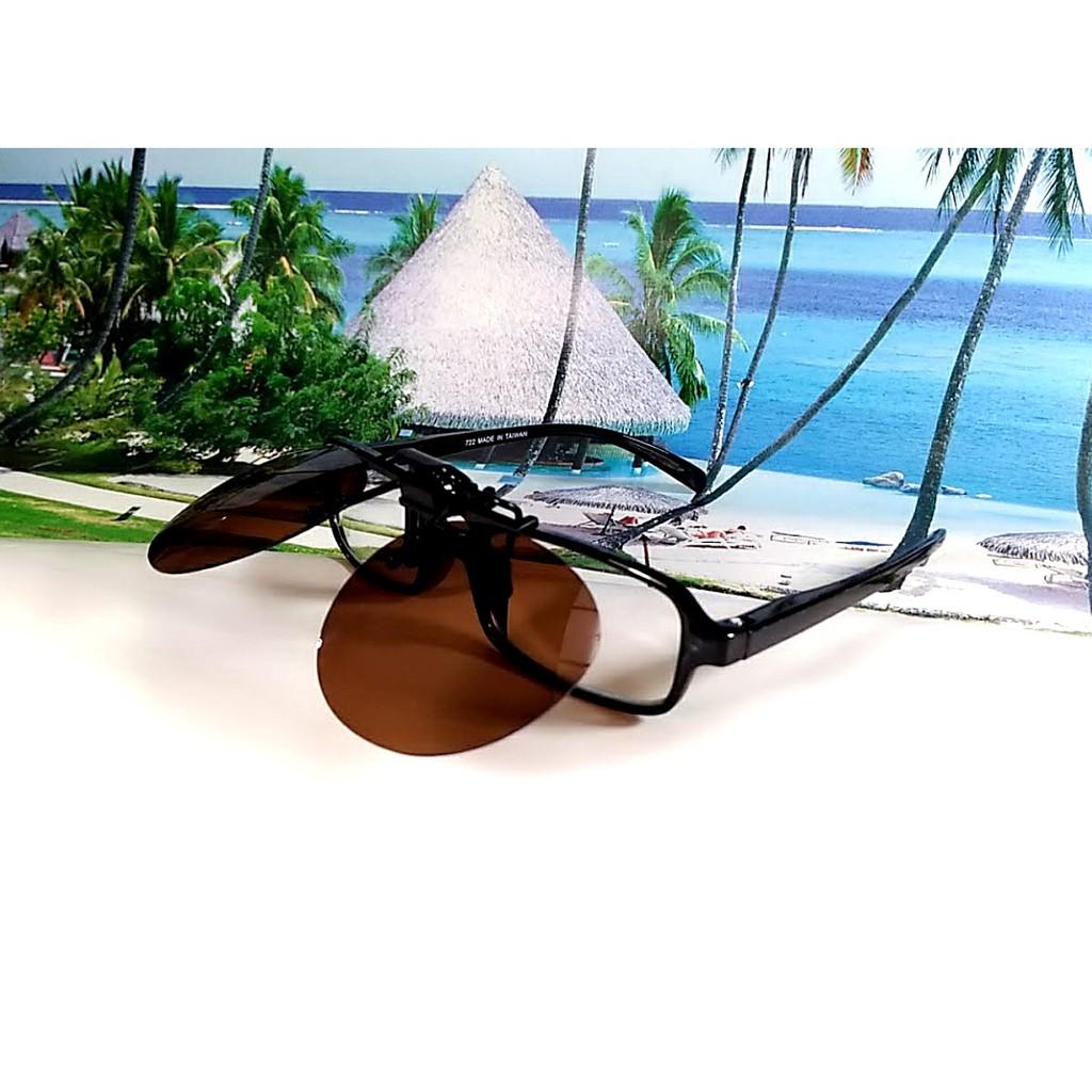 偏光太陽眼鏡夾片 台灣製 中型圓款 47MM 掛式太陽眼鏡 時尚偏光夾片/ 夾式太陽眼鏡 夏天開車休閒運動 經緯度鐘錶