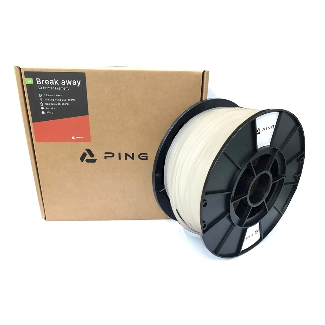 高性能3D列印材料 - 白色ABS PLA | PING | 易拆支撐材 800g