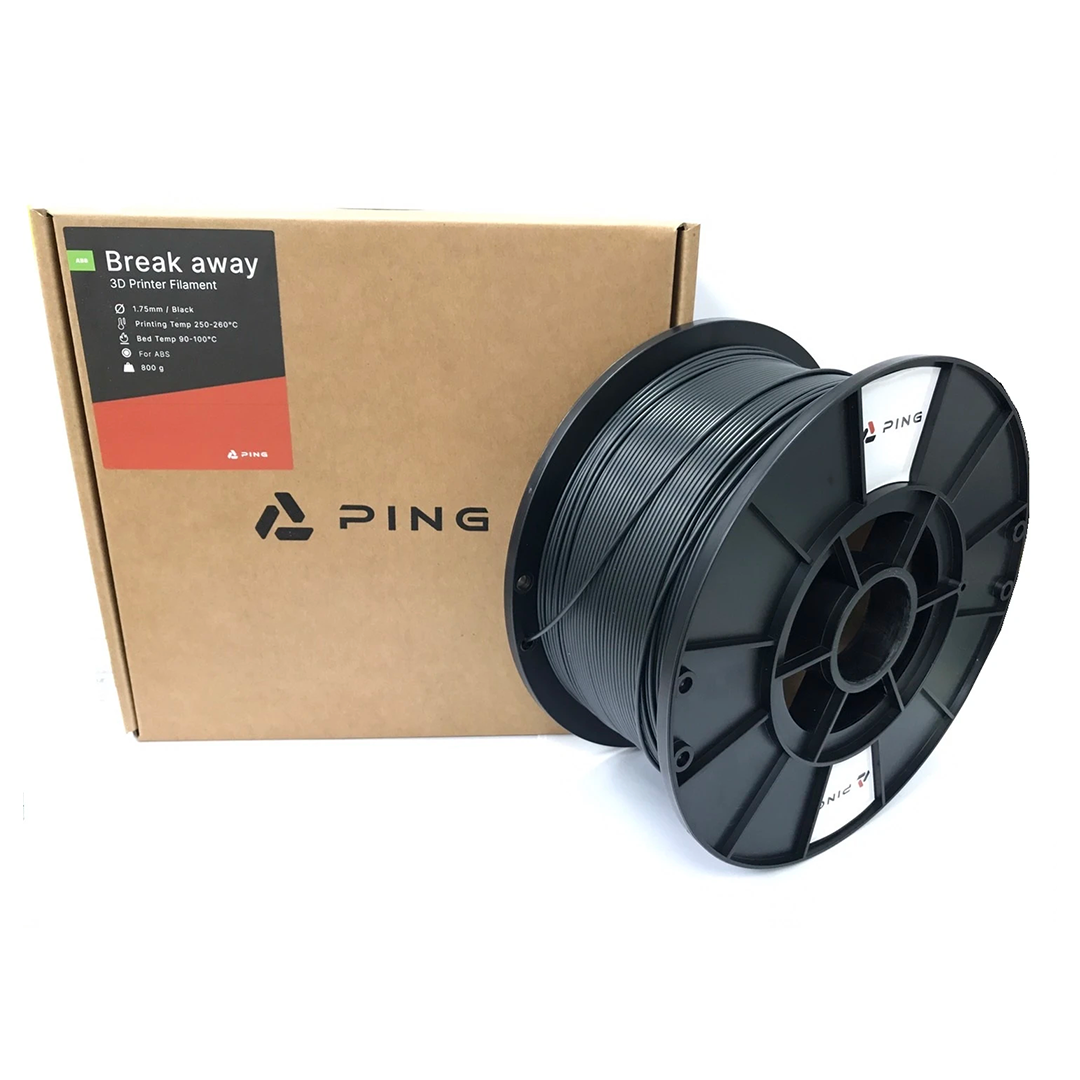 高強度、耐久性和便捷後處理的優質3D列印材料-黑ABS PLA | PING |易拆支撐材 800g