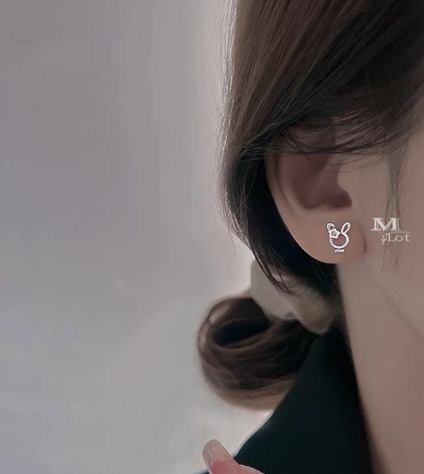 可愛上線 • 925純銀貼耳耳環