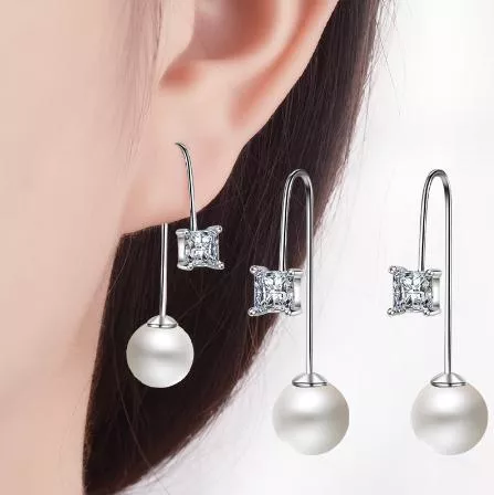 耳環-公主大人 氣質珍珠鋯石耳環