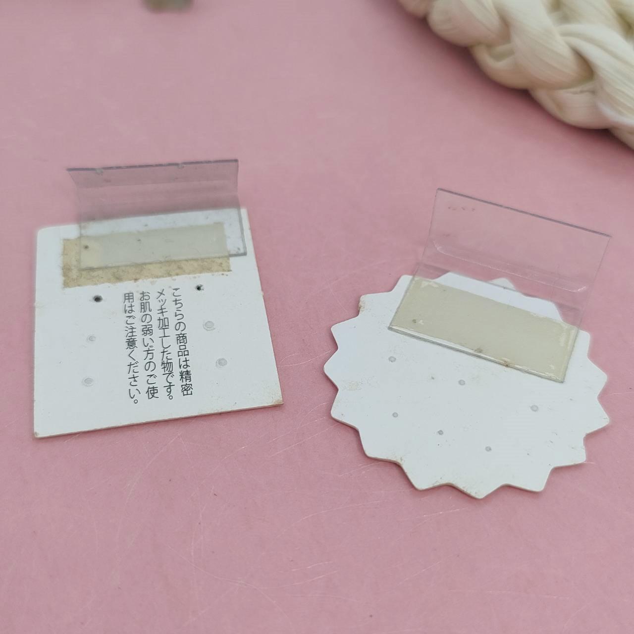包裝用品-燙金耳環紙卡 圓形餅乾卡 長方型餅乾卡(100張/包)