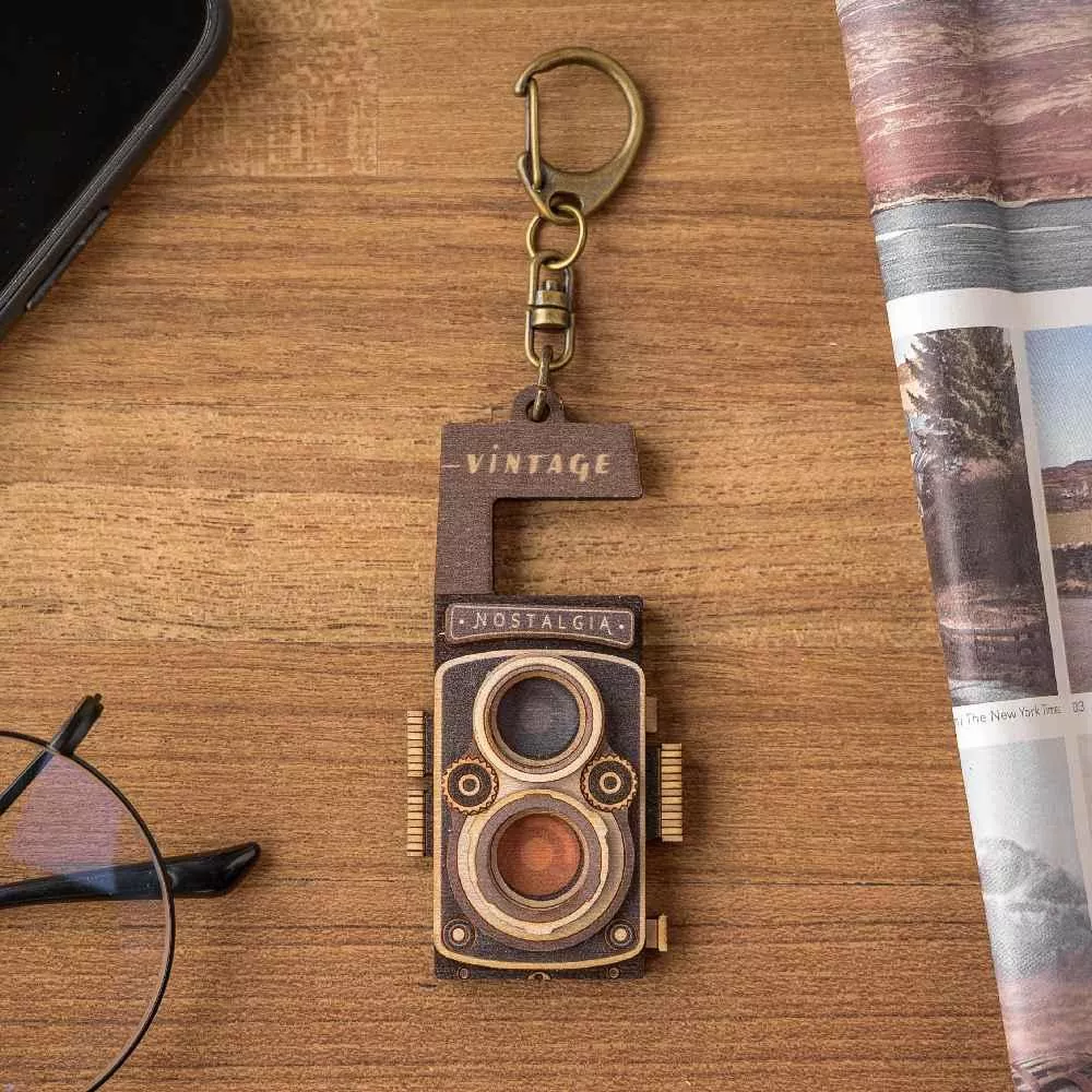 老時光手機架 / 鑰匙圈 / 120底片相機