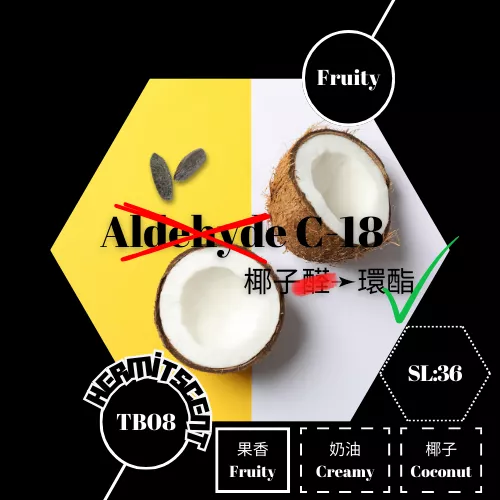 TB08 ║ Aldehyde C-18 椰子醛  不是醛所以沒有醛香 它是常用的環酯類之一  更好的是5-║ 104-61-0