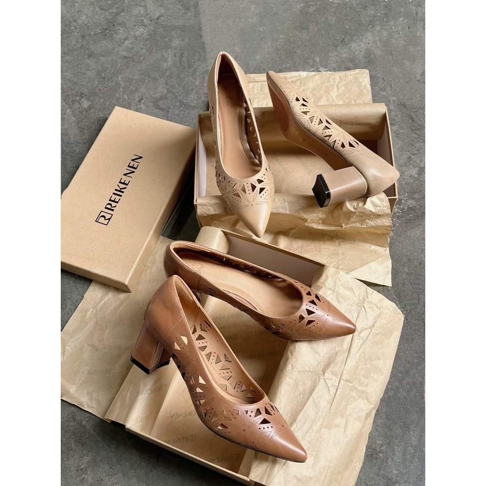 真皮跟鞋DANDT時尚牛皮文藝鏤空質感跟鞋（23 MAR sin Reike） 同風格請在賣場搜尋-外銷女鞋
