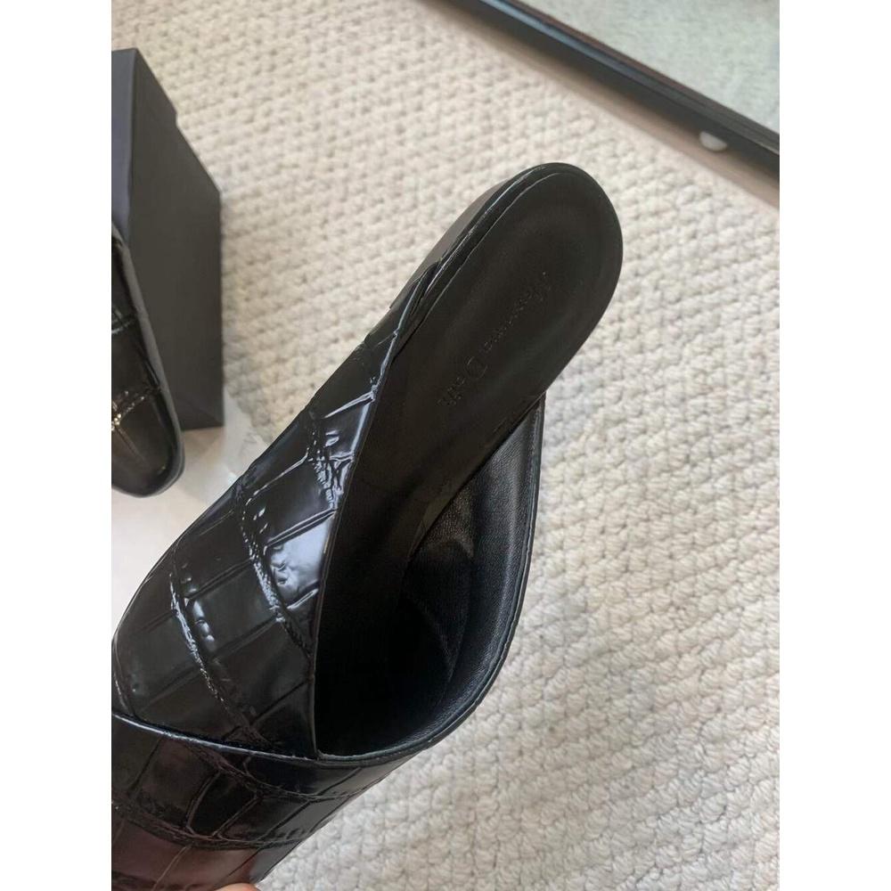 牛皮半拖鞋DANDT時尚鱷魚紋牛皮尖頭穆勒涼鞋（23 MAR sin Dutti) 同風格請在賣場搜尋-外銷女