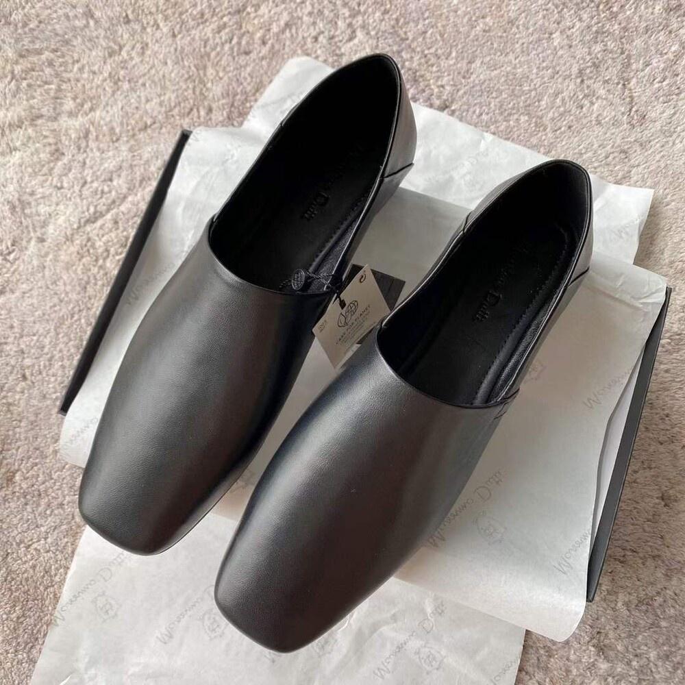 真皮懶人鞋DANDT時尚軟牛皮後踩方頭英倫樂福鞋（23 MAR sin Dutti) 同風格請在賣場搜尋-外銷女