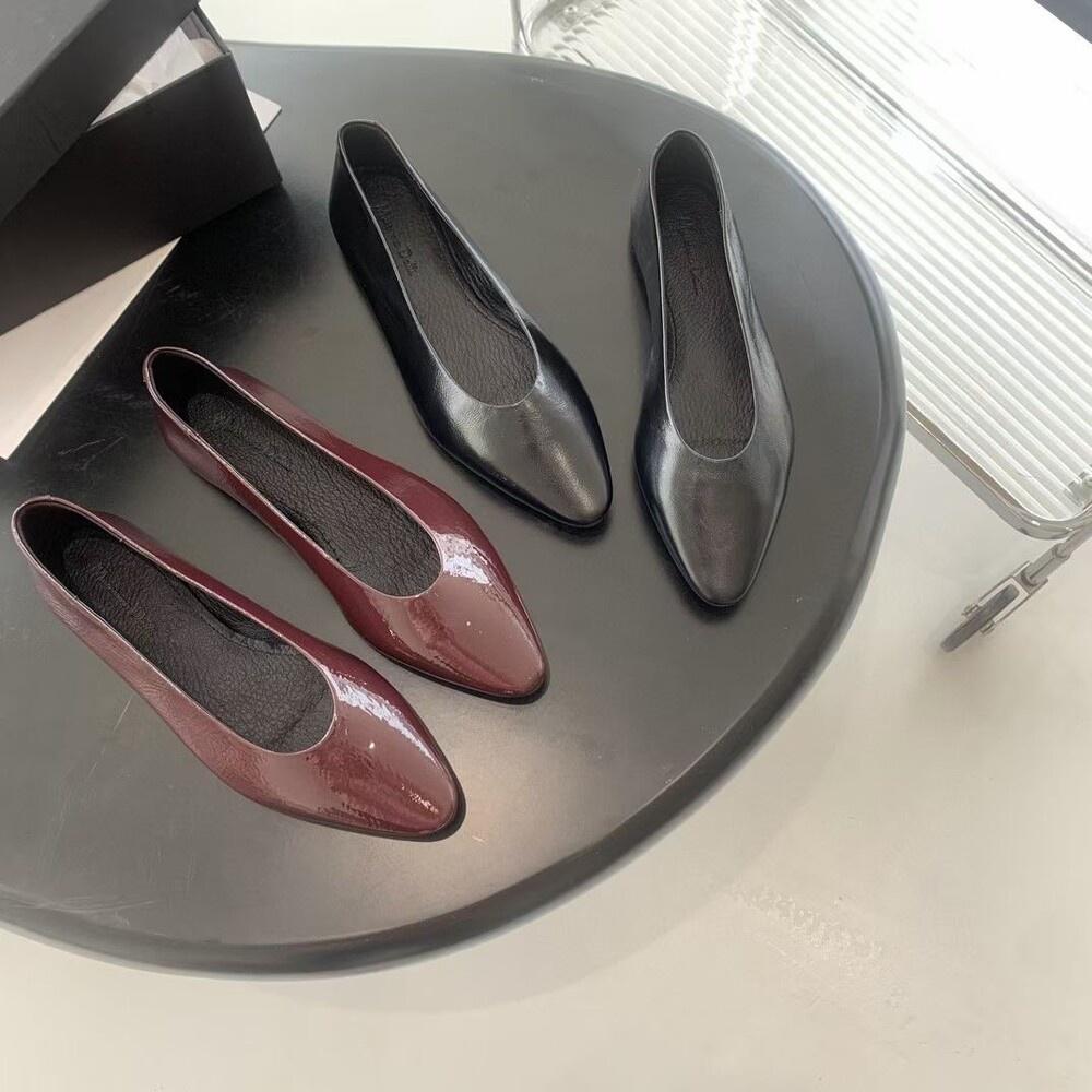全真皮平底鞋DANDT時尚裂紋牛皮復古柔軟平底鞋（23 MAY sin） 同風格請在賣場搜尋-外銷女鞋