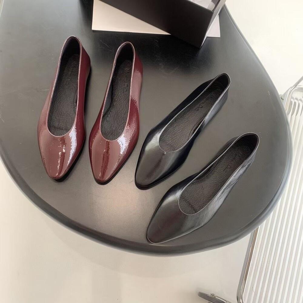 全真皮平底鞋DANDT時尚裂紋牛皮復古柔軟平底鞋（23 MAY sin） 同風格請在賣場搜尋-外銷女鞋