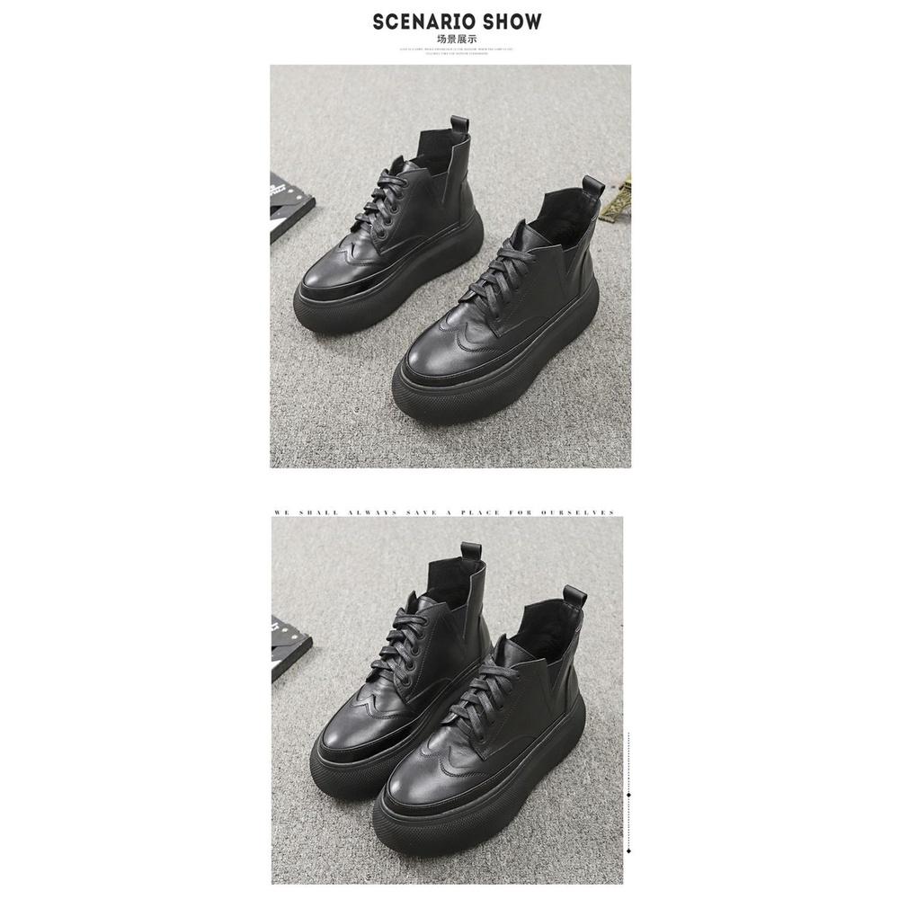 真皮短靴DANDT百搭牛皮耐磨橡膠厚底短靴（22 DEC TA）同風格請在賣場搜尋—華流鞋款