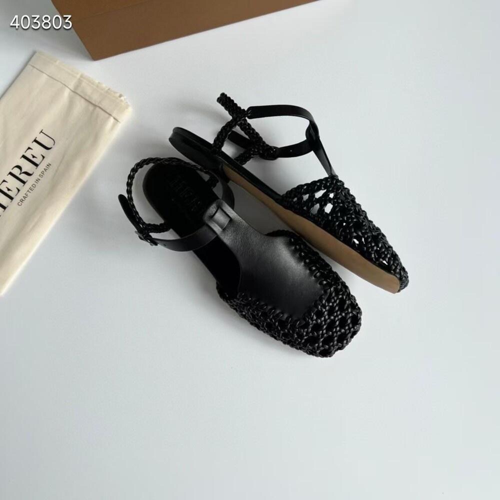 真皮涼鞋DANDT時尚牛皮編織鏤空夏日低奢涼鞋（23 MAY won） 同風格請在賣場搜尋-外銷女鞋