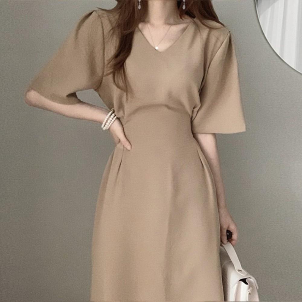 連身裙DANDT時尚法式收腰輕奢氣質洋裝（22 JUN AL）同風格請在賣場搜尋-歐美服飾