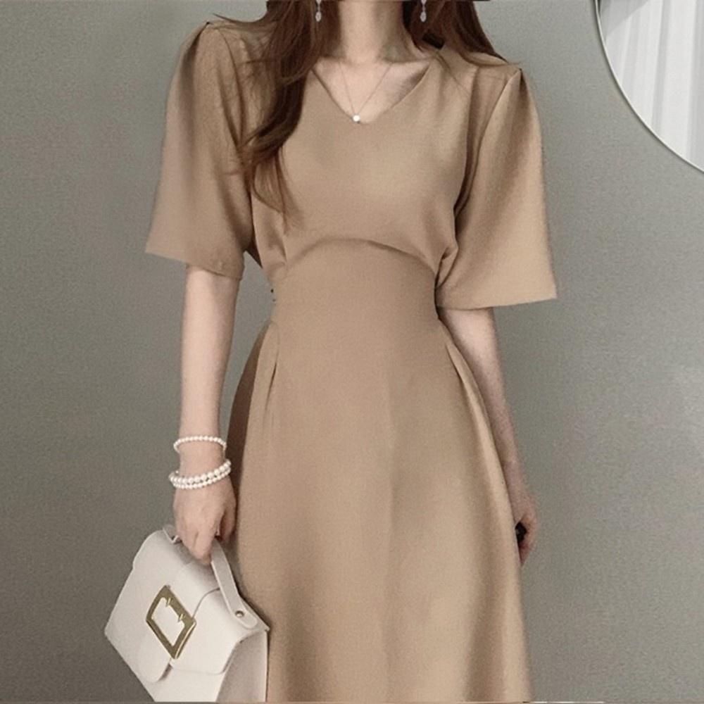連身裙DANDT時尚法式收腰輕奢氣質洋裝（22 JUN AL）同風格請在賣場搜尋-歐美服飾