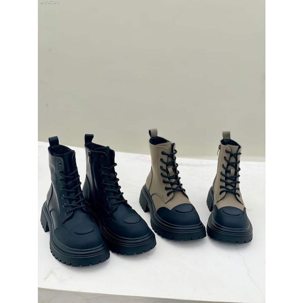 短靴DANDT百搭厚底繫帶彈力皮戰鬥短靴（22 DEC 8058）同風格請在賣場搜尋—華流鞋款