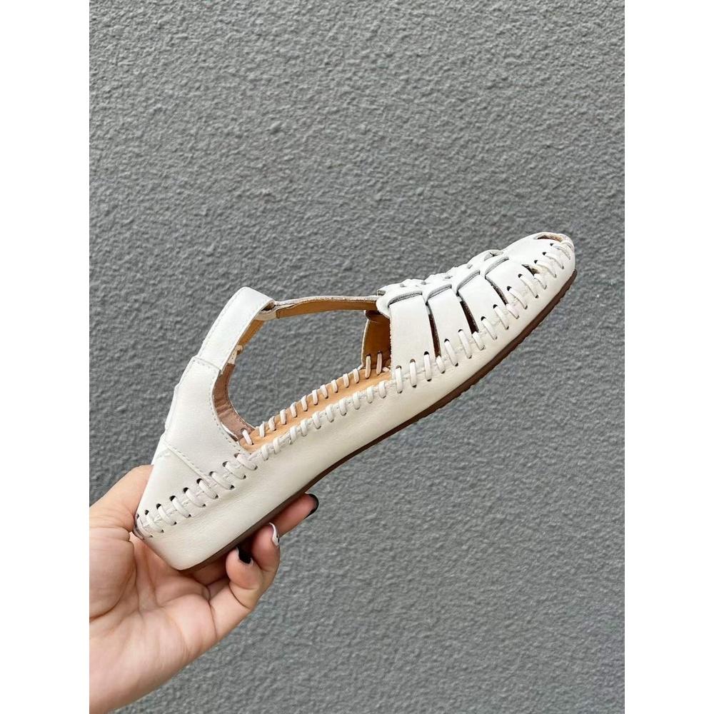 真皮涼鞋DANDT時尚小牛皮編織鏤空小眾設計涼鞋（23 MAR sin Reike） 同風格請在賣場搜尋-外銷女鞋