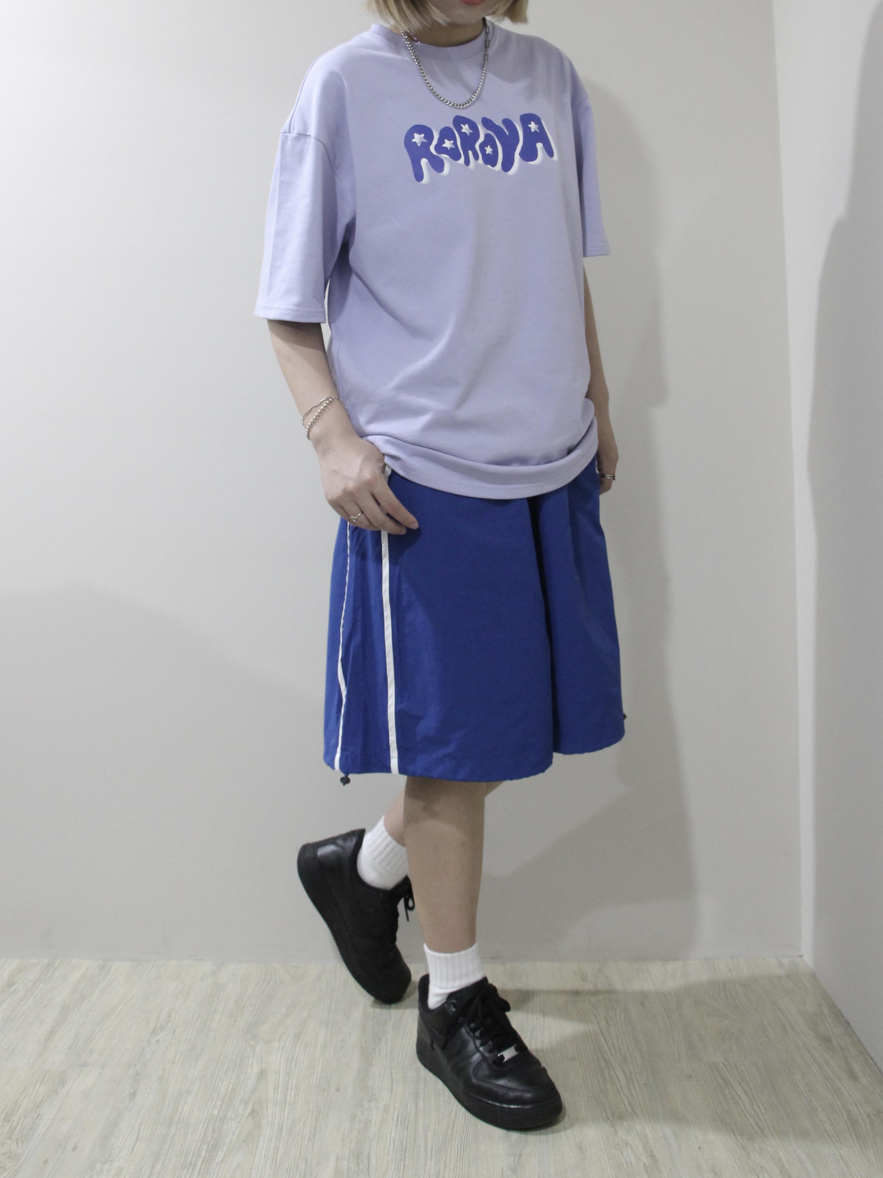 Korea 滾邊雙線尼龍短褲 (藍/米灰/紫/黑)