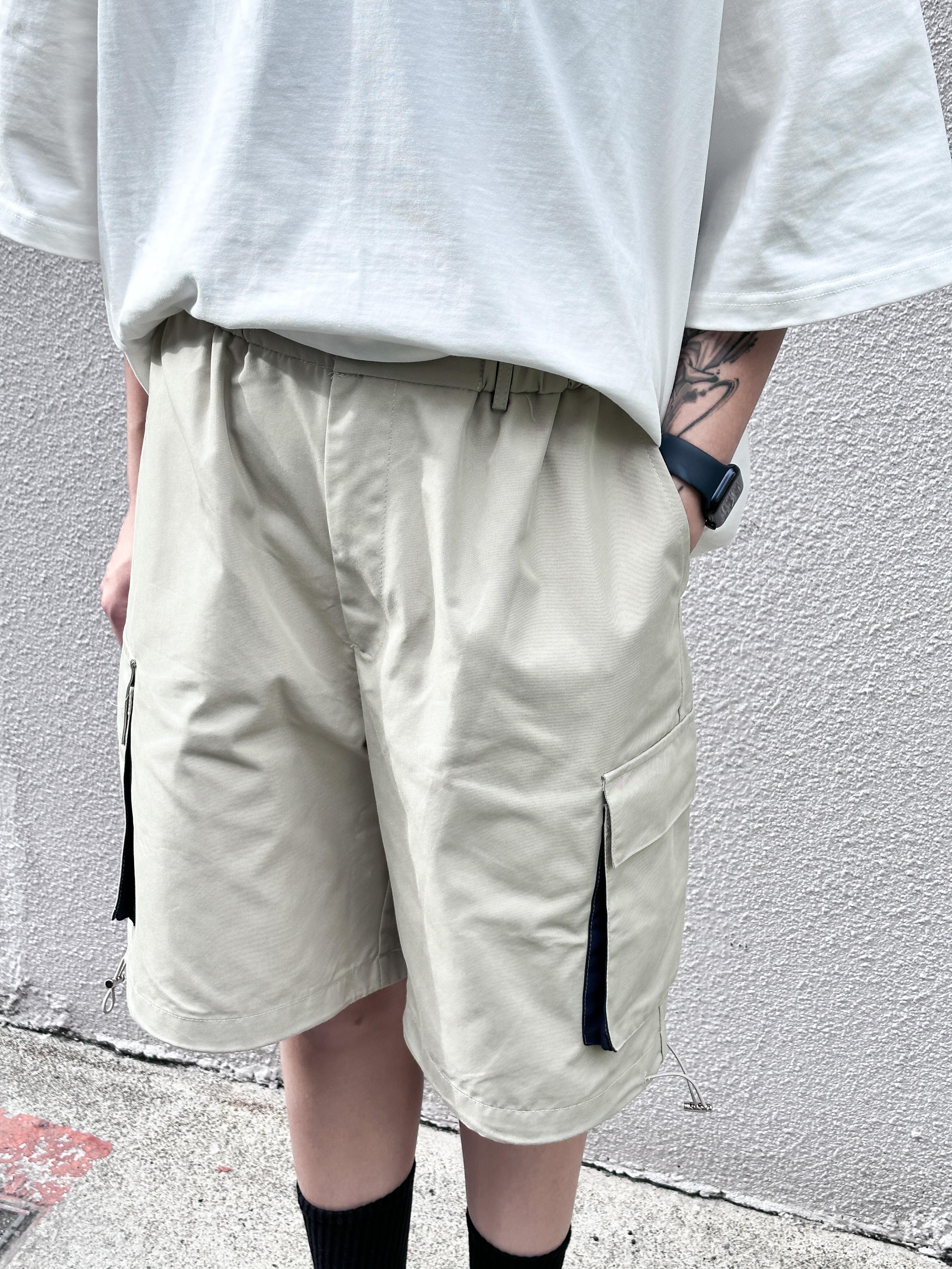 Korea 立體口袋斜紋工裝短褲 (綠/卡其/黑)