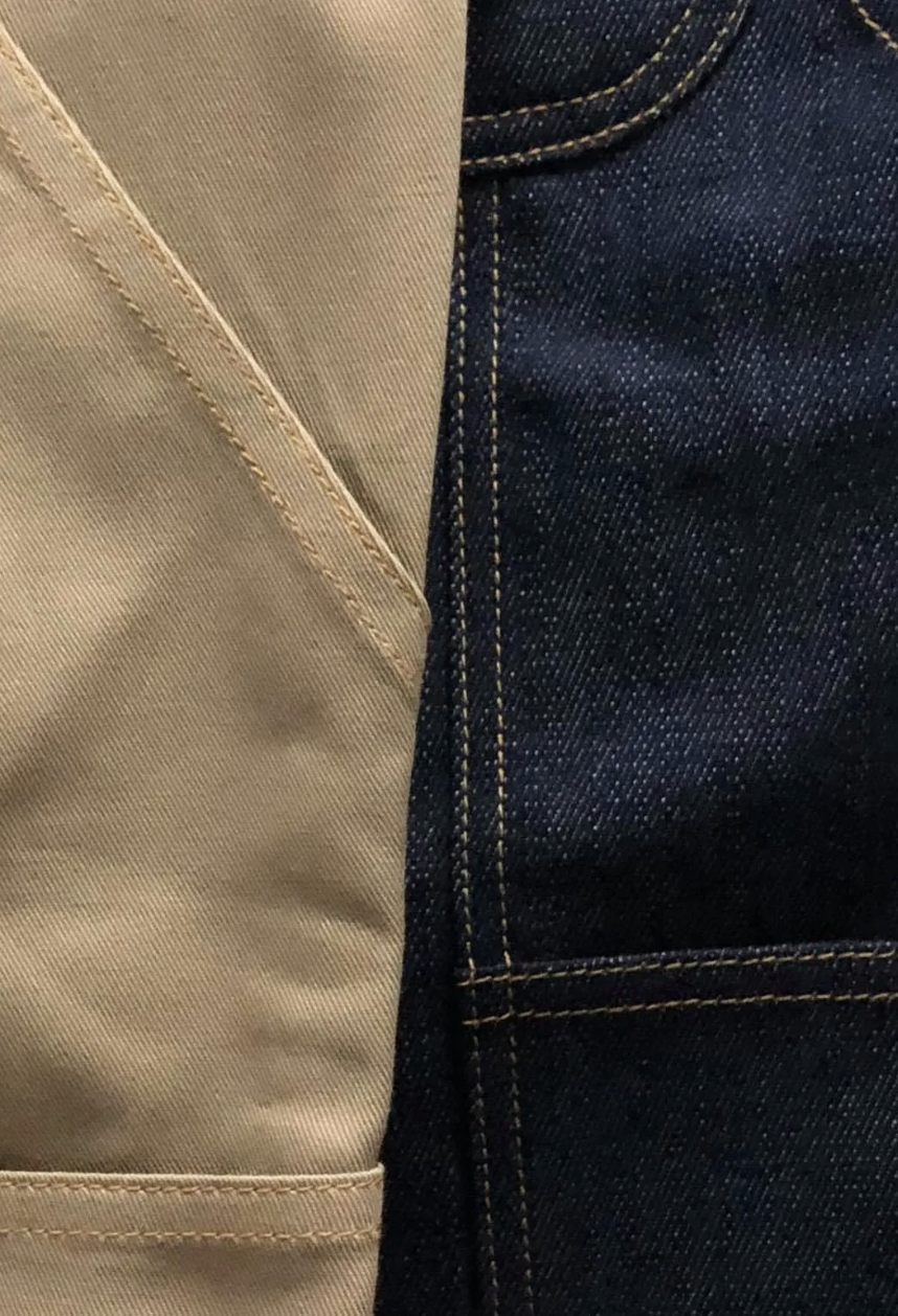 ☆ʀᴏ ᴍᴀᴅᴇ☆ 新馬林福特牛仔畫家褲 (黑藍/卡其/海軍藍/直條)