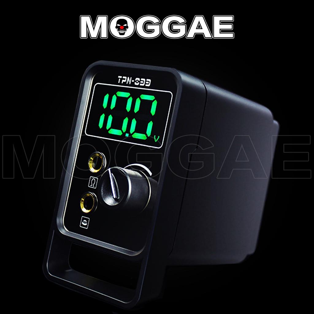 黑色方形LCD刺青穩壓器 紋身電源器 電壓器 刺青機啟動器有開關鈕麥克風插孔材料器材-MOGGAE魔鬼刺青紋身器材