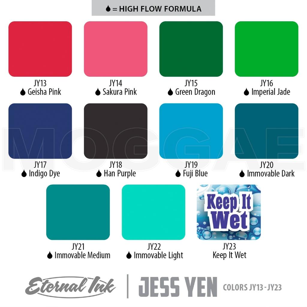 Jess Yen雕顏一門23色#2oz套裝🇺🇸美國原廠進口Eternal伊特諾紋身色料 色乳器材MOGGAE魔鬼刺青顏料
