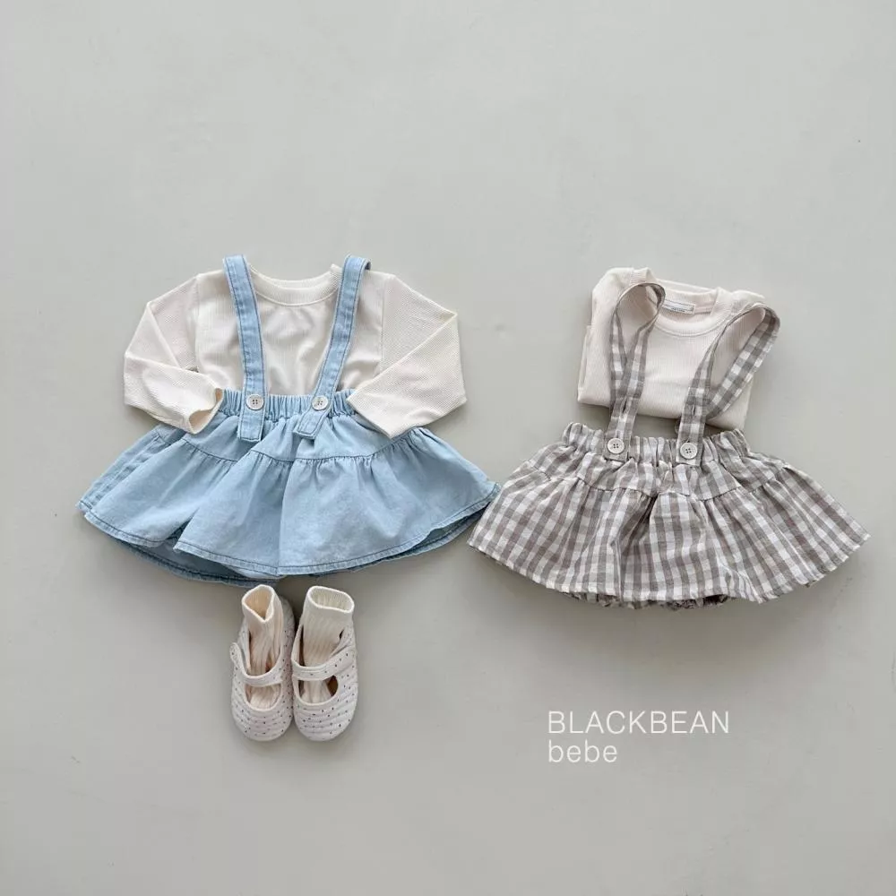 BLACKBEAN｜韓國童裝｜寶寶版吊帶裙套裝 2色